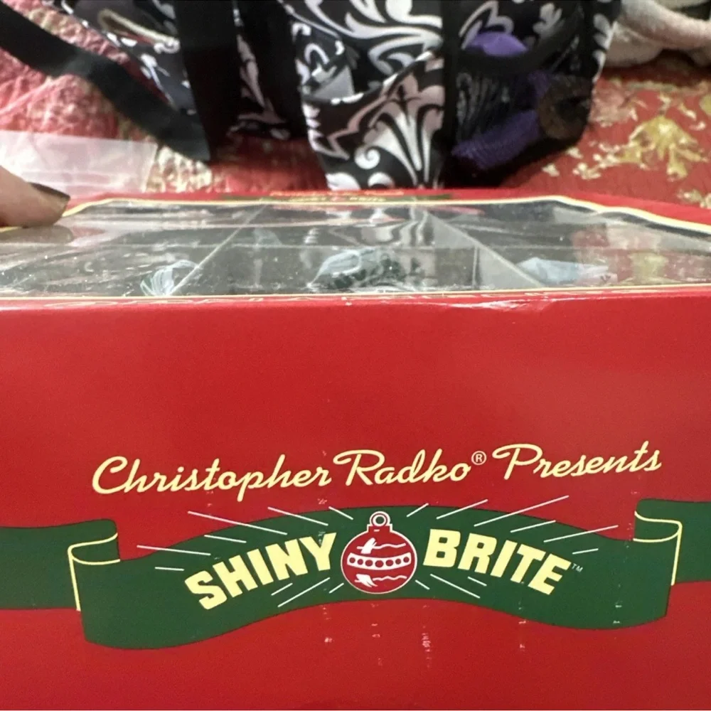 NEW RADKO SHINY BRITE Silver and Gold Glass Christmas Ornaments - 9